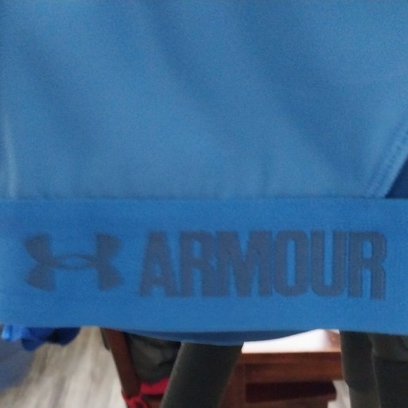 UNDER ARMOUR MID CROSSBACK BLUE BRA WOMEN'S SIZE M - Picture 3 of 4